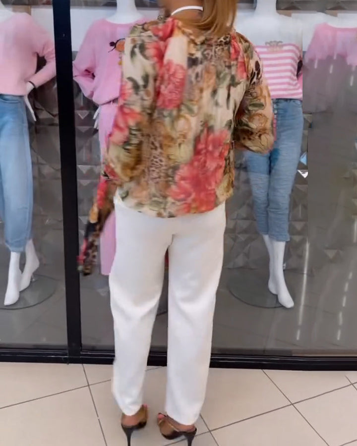 Spodnie casualowe o prostym kroju bootcut