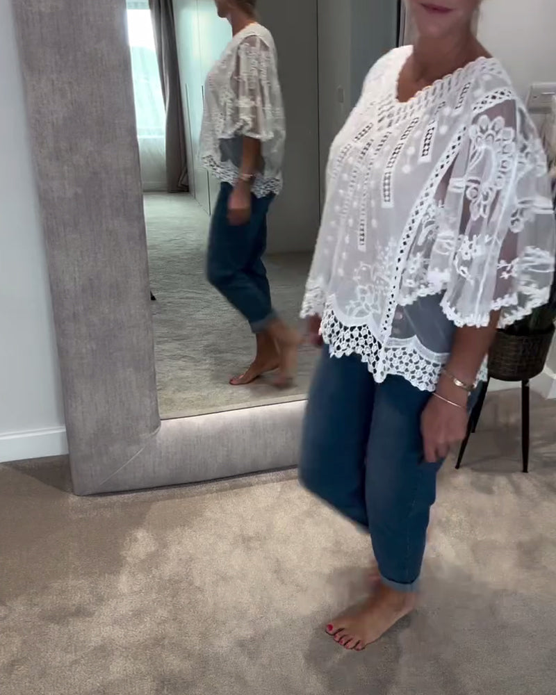 Blouse En V Élégant