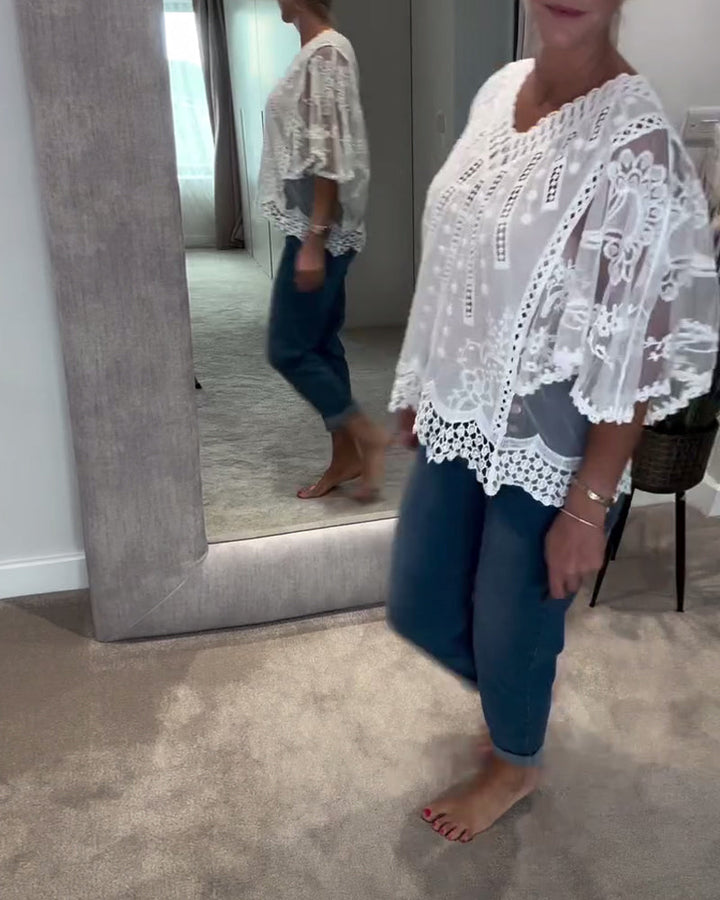 Blouse En V Élégant