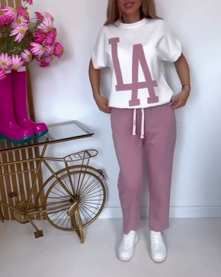 Zdefiniuj Casual Letter Print Sports