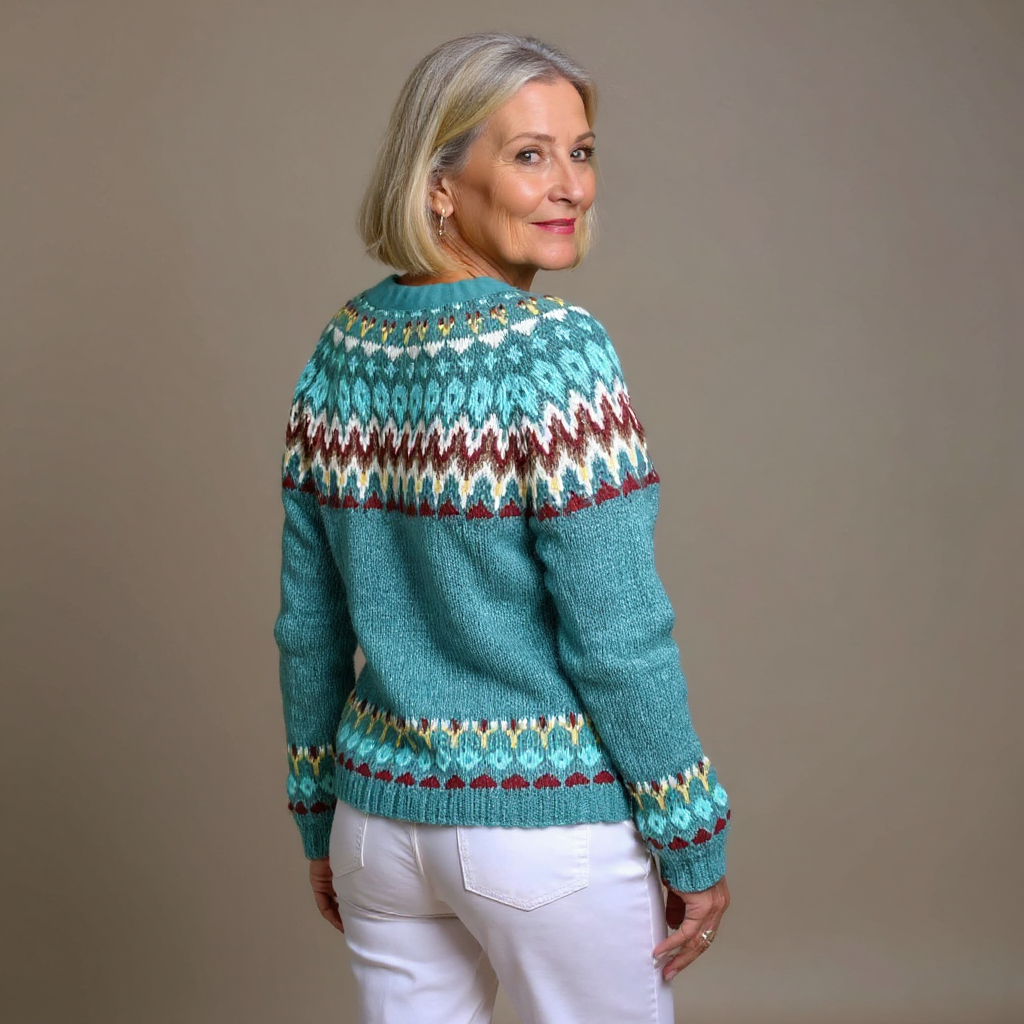 Cardigan Islandais Vintage Sérénité