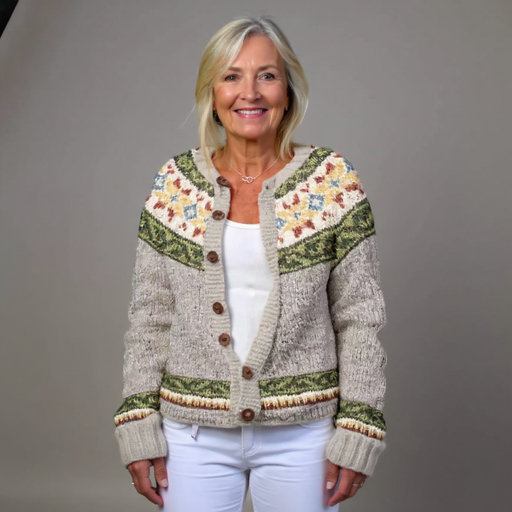 Cardigan Islandais Vintage d'Automne