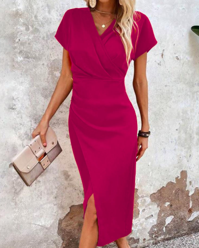 Michelle | Elegancka sukienka kopertowa o korzystnym kroju dla kobiet