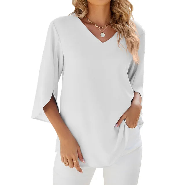 Arlet | Blouse Élégante et Douce à Col en V pour Femme