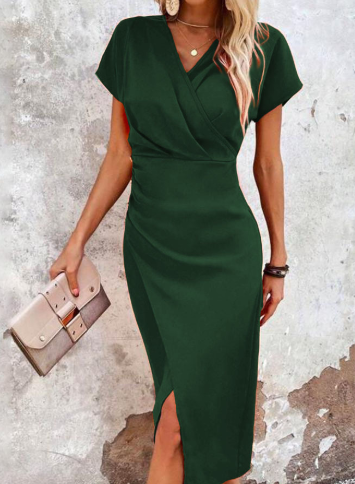 Michelle | Elegancka sukienka kopertowa o korzystnym kroju dla kobiet