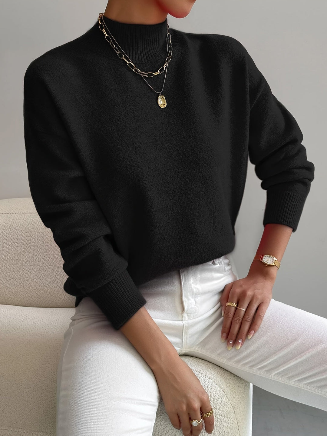 Élise – Pull à col rond femme