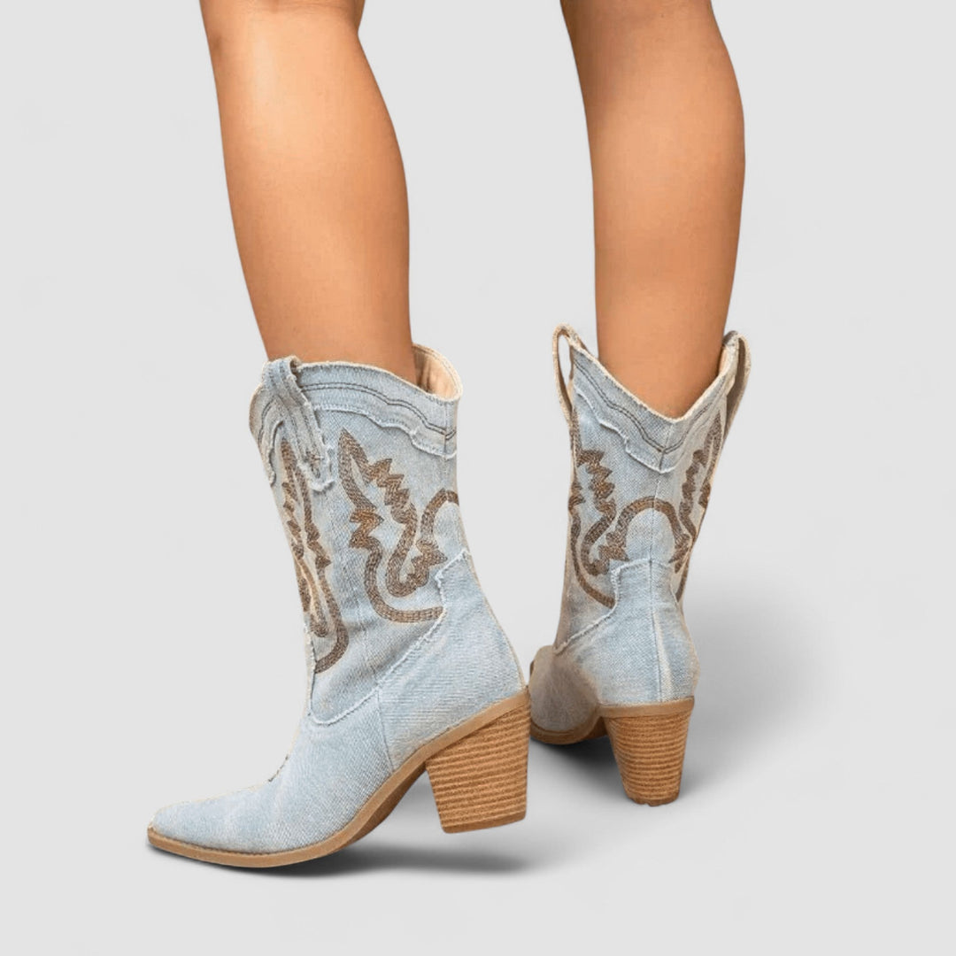 Amélie | Bottines en Denim Orthopédique