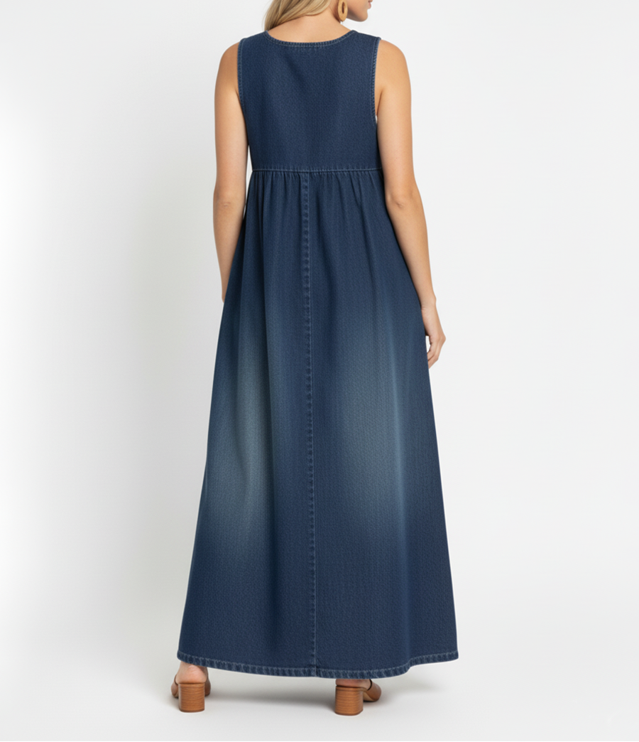 Capucine | Sukienka maxi z denimu w stylu vintage