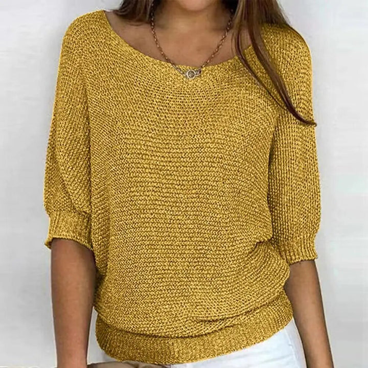 Aveline | Damski sweter z dzianiny z rękawami