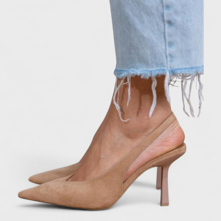 Magda – Eleganckie Czółenka Slingback na Szpilce