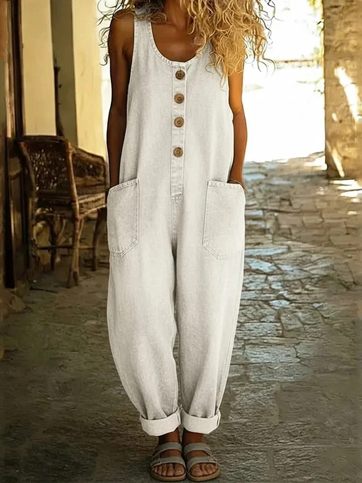 Lison | Ogrodniczki z bawełnianego dżinsu w stylu vintage