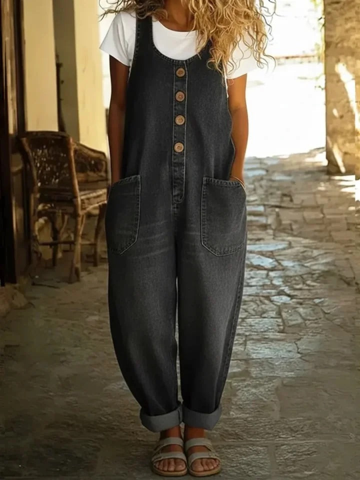 Lison | Ogrodniczki z bawełnianego dżinsu w stylu vintage