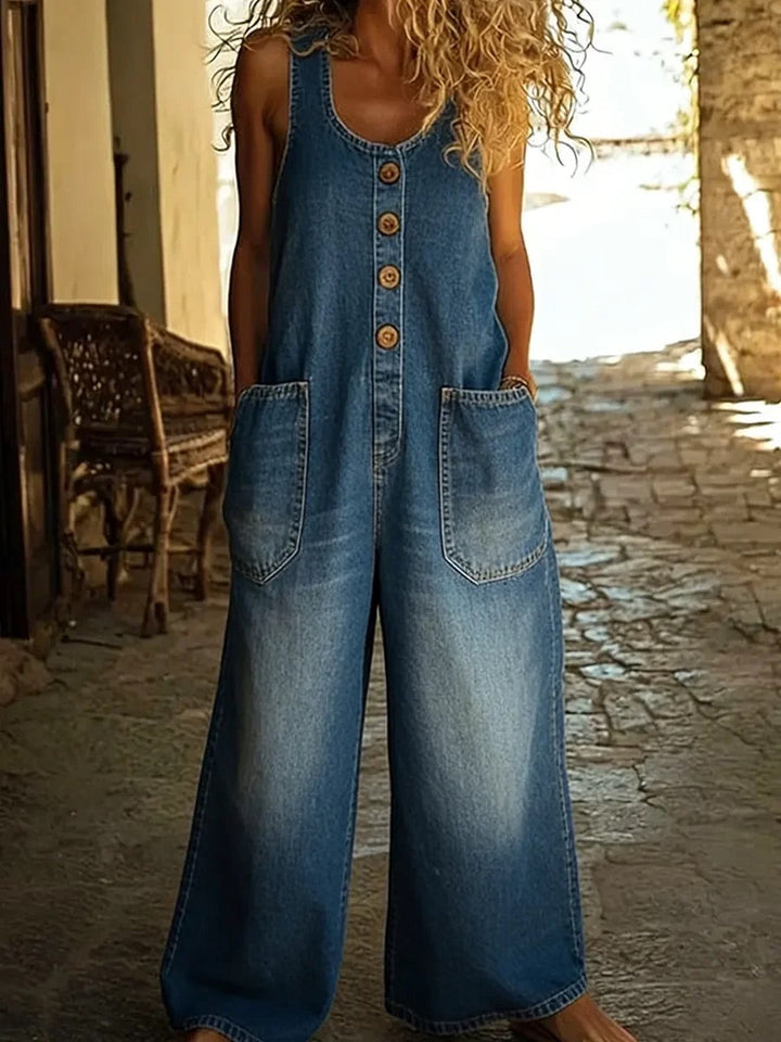 Kinga - Kombinezon z Prania Denimu Vintage