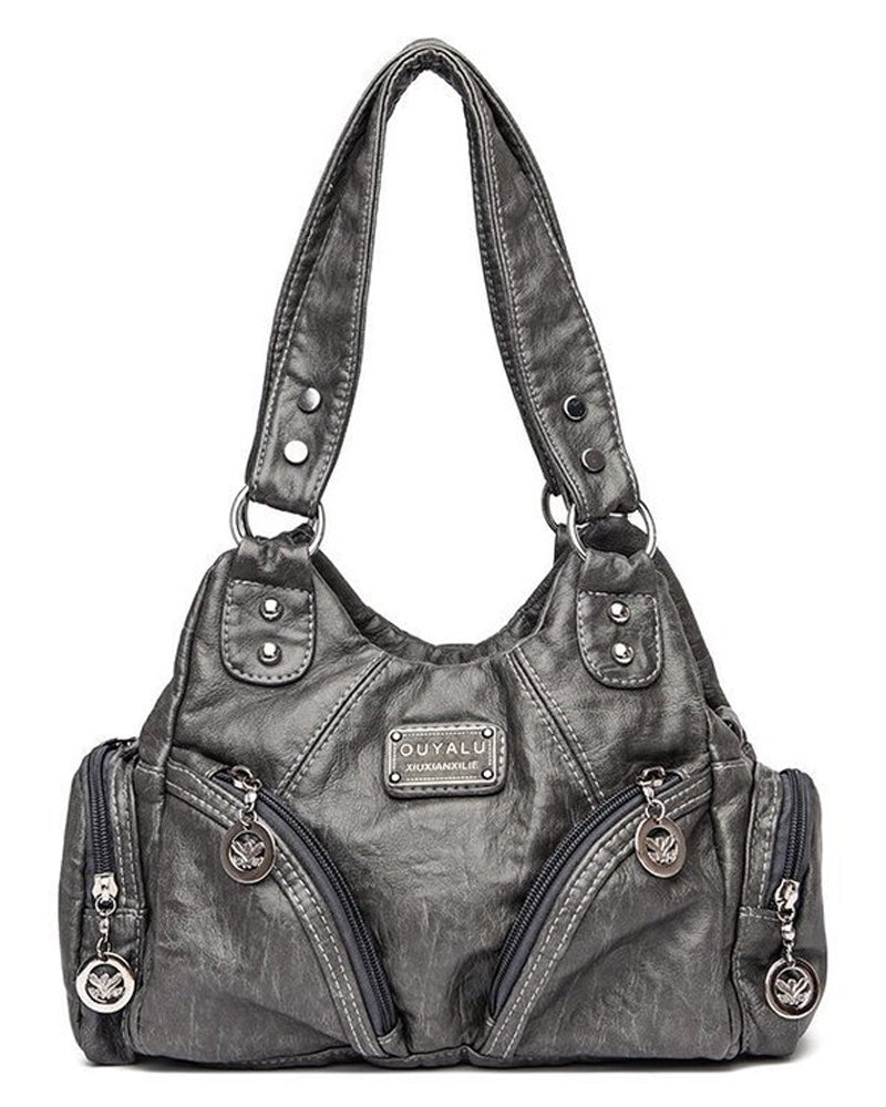 Skórzana torebka typu messenger w stylu vintage